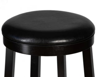 Круглый барный табурет DOBRIN BOB BAR (капучино, черный) 2 шт