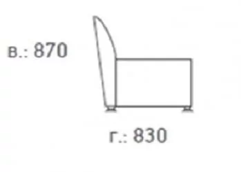 Диван Европа 3-х местный Фусион Беиге / Fusion Beige
