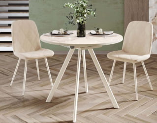 Обеденный стол Орфей 51 (02) Мрамор бежевый