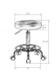Кресло на колёсиках DOBRIN BILLY BLACK (черный)