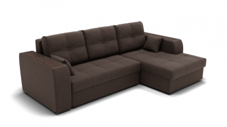 Диван Сенатор-3 НПБ угол левый/правый (ЗР) Цвет фасада: Коричневый; Тип: Левый/правый; Материал фасада: Металл/Велюр