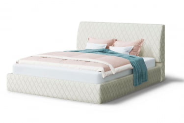 Кровать Хилтон, 2000 x 1200 мм, серо-белый