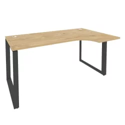 Стол эргономичный правый на О-образном м/к ОНИКС О.МО-СА-1Р Тиквуд Светлый/Антрацит / ONIX O.MO-SA-1R