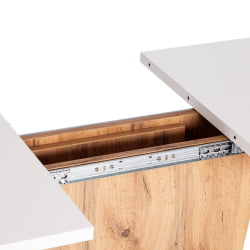 Обеденный стол GENT ЛДСП, 110-145x68,6x75,5 см, Дуб вотан/Белый