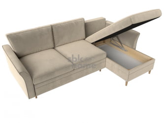 Диван София угловой правый  (1500*2250*900) Бежевый, 31593