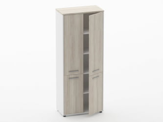 Шкаф 4 широкий закрытый, 4 двери Deka 10.19.151 Дуб Сантана светлый/Белый