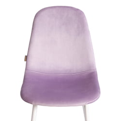 Металлический стул BREEZE (mod. JSC-58) Велюр/металл , 44 х 53 х 86 см, Lavender (лавандовый) HLR26 / белый