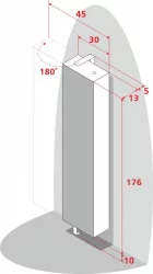 Поворотный шкаф в белом стекле Lupo White Белый