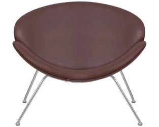 Кресло дизайнерское DOBRIN EMILY Коричневый винил YP5