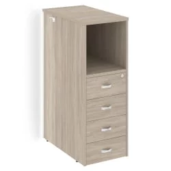 Тумба с подсветкой 4 ящика проходная, средняя ONIX O.R-TV-4.S Дуб Аттик