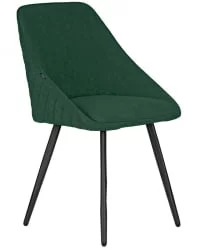 Стул обеденный DOBRIN STELLA (ЭМАЛЬ ЧЕРНЫЙ МУАР велюр Catania Izumrud)