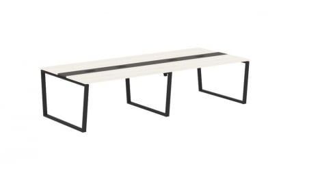 Стол переговорный EDIS EVCT 3114 Ясень Траун Мокко Черный