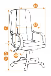 Кресло руководителя Devon (бежевый перфорированный)