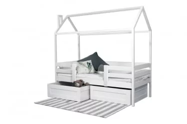 Детская кровать с бортиком RooRoom кд-2С с ящиками Серый