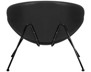 Кресло дизайнерское DOBRIN EMILY (черный винил YP16, черное основания) 2 шт