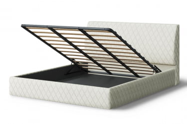 Кровать Хилтон, 2000 x 1200 мм, серо-белый