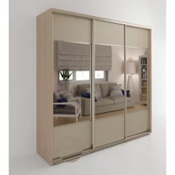 Шкаф-купе 3-х дверный Акцент-Дуэт КЛ 1800х600 Дуб молочный