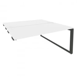 Стол-приставка двойной на О-образном м/к к опорым элем. ONIX O.MO-D.SPR-4.8 Белый Бриллиант/Антрацит