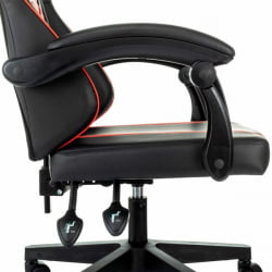 Геймерское кресло BRABIX Shooter GM-123, 2 подушки, экокожа, черное/красное