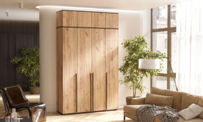 Шкаф Норд 4-х ств. + антресоль Дуб крафт