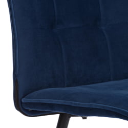 Металлический стул Bari велюр, 46х55х89, Blue (синий)