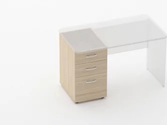 Тумба встраиваемая в стол на 3 ящика Glassy 3.12.14 Туя