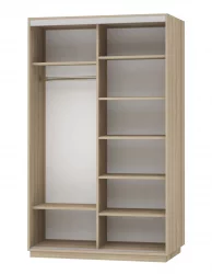 Шкаф-купе двухдверный Экспресс Дуо Комби 1400х2400h Ясень шимо светлый