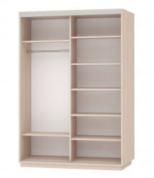 Шкаф-купе двухдверный Экспресс Дуо 1600х2400h Париж/Дуб молочный