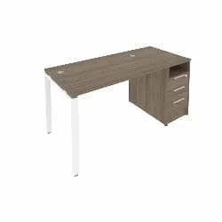 Рабочая станция с опорной тумбой Метал Сйстем Б.РС-СТП -1.2 Вяз/Белый / Metal System