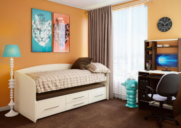 Кровать двухуровневая Адель-5 Вудлайн кремовый