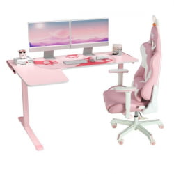 Стол письменный (для компьютера) угловой EUREKA ERK-L60R-PK-V2 (правый), розовый