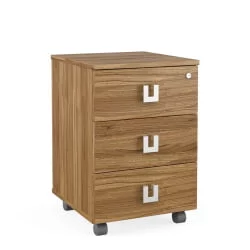 Тумба подкатная с 3 ящиками SOL29730303 Орех