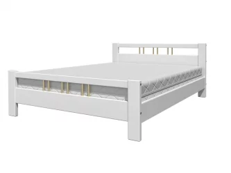 Кровать из массива Вероника 3 200х140 Белый Античный