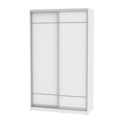 Белый шкаф-купе в прихожую B-220х135х60-3(Белый-D7D7)