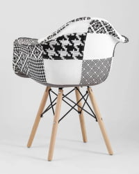 Кресло Еамес в стиле пэчворк Черно-белое / Eames