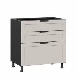 Тумба кухонная 800 с 3 ящиками ЛЮКС (4) Джамис ЛД 296.930.000.166 Черный Кашмир