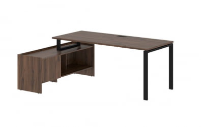 Стол с тумбой EDIS EUCT 19814 Дуб Денвер темный Черный