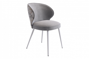 Стул Остин (серый (велюр)/белый)