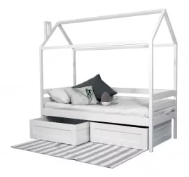 Кровать-домик RooRoom кд-11 c ящиками Белый