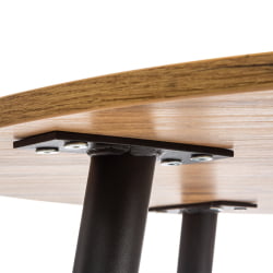 Круглый стол URANUS ЛДСП/металл, 90x90x77 см, Дуб вотан/Черный