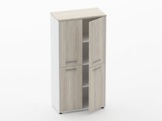 Шкаф 3 широкий закрытый, 4 двери Deka 10.16.121 Дуб Сантана светлый/Белый