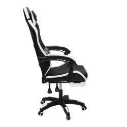 Геймерское кресло 892-1 цвет черный/белый с массажем 892-1-black-white-mass
