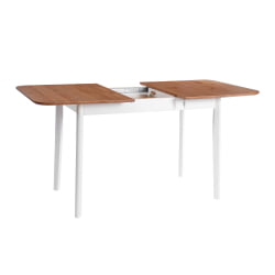Стол Соната Люкс раздвижной/Sonata Lux extension table массив сосны, антик/белый, 120-(150)х75х73 см