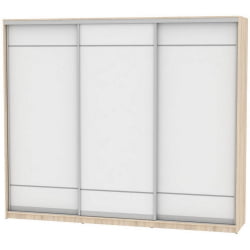 Шкаф-купе B-230х270х60-1(ДСС-Белый-D7D7D7)