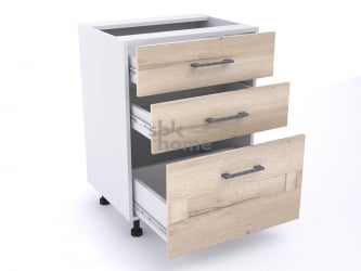 Стол с ящиками СЯ-60, Дублин (600*470*820) Дуб галифакс белый, 21617 