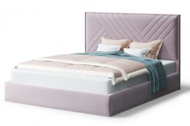 Кровать МИРА 2000*1800мм (без опор), велюр НЕО 15 (лиловый), (б/основания, б/матраса) / NEO
