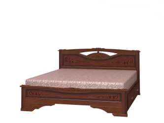 Двуспальная кровать я ящиком Елена-3 200х160 с выкатными ящиками Орех