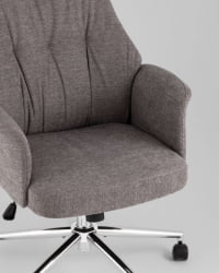 Кресло офисное TopChairs Neoma серый экокожа