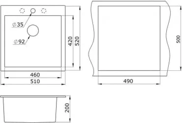 Кухонная мойка GRANULA 5102 Арктик
