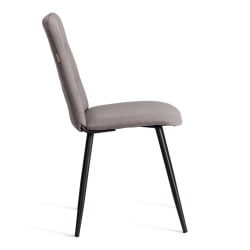 Металлический стул Asti TREND, велюр, серый/черный, 29, 47х54х86 см